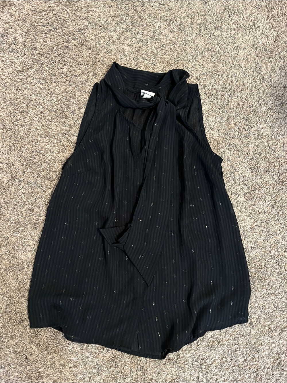 a new day Black Sleeveless Tie-Neck Camisole